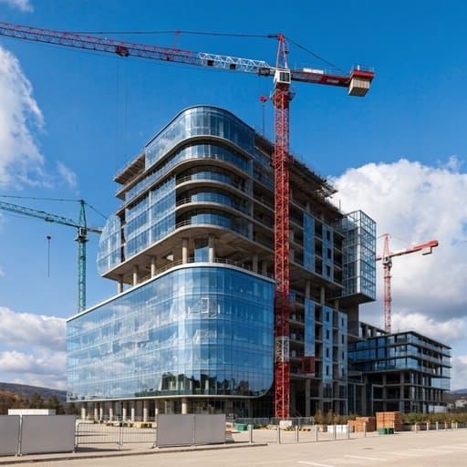 Сучасний будівельний об'єкт у Києві